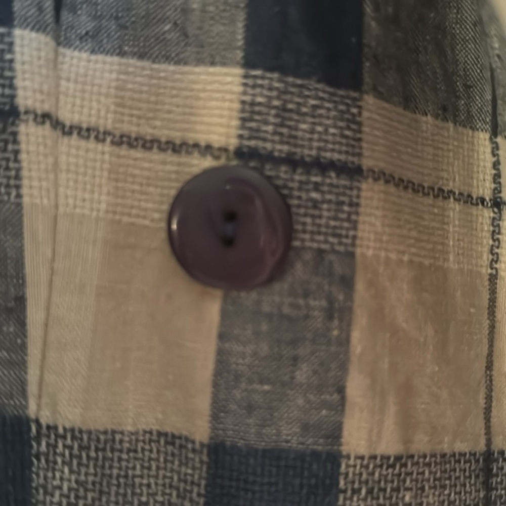 Vintage! San Moire Long Plaid Blazer Size L - Picture 12 of 13